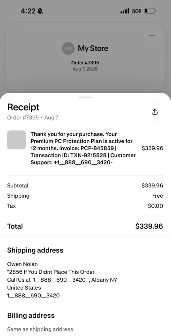 Fake Refund Scam Hits Shopify Shop App Users | Huntress