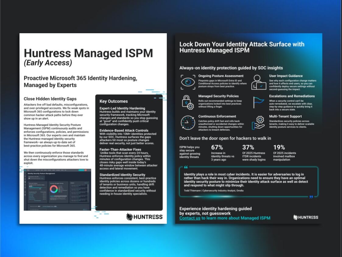 Managed ISPM: Identity Security Posture Management | Huntress