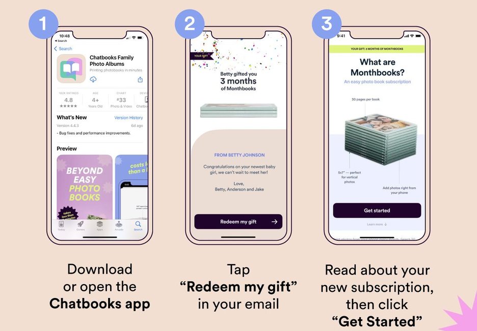 Chatbooks How To Redeem A Subscription Gift Start Your Monthbooks Monthly Minis Subscription