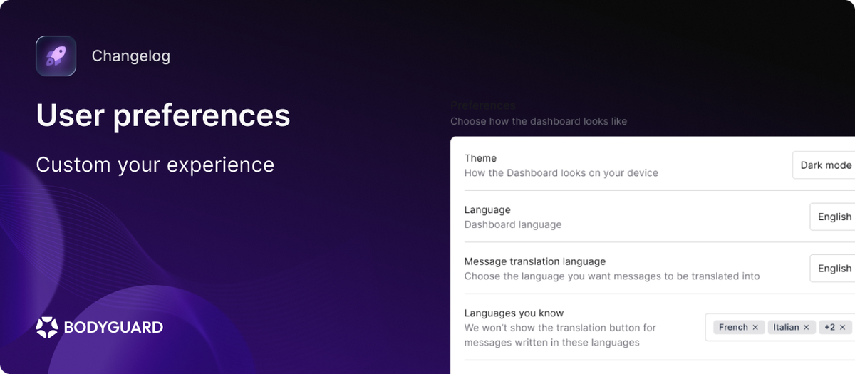 User preferences