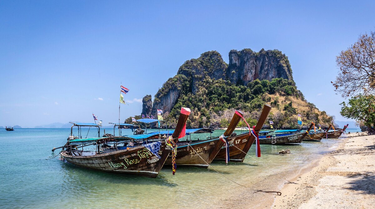 Łodzie w Phuket, Tajlandia