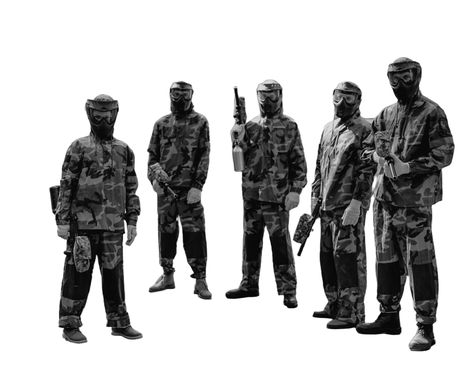 Paintball action scene