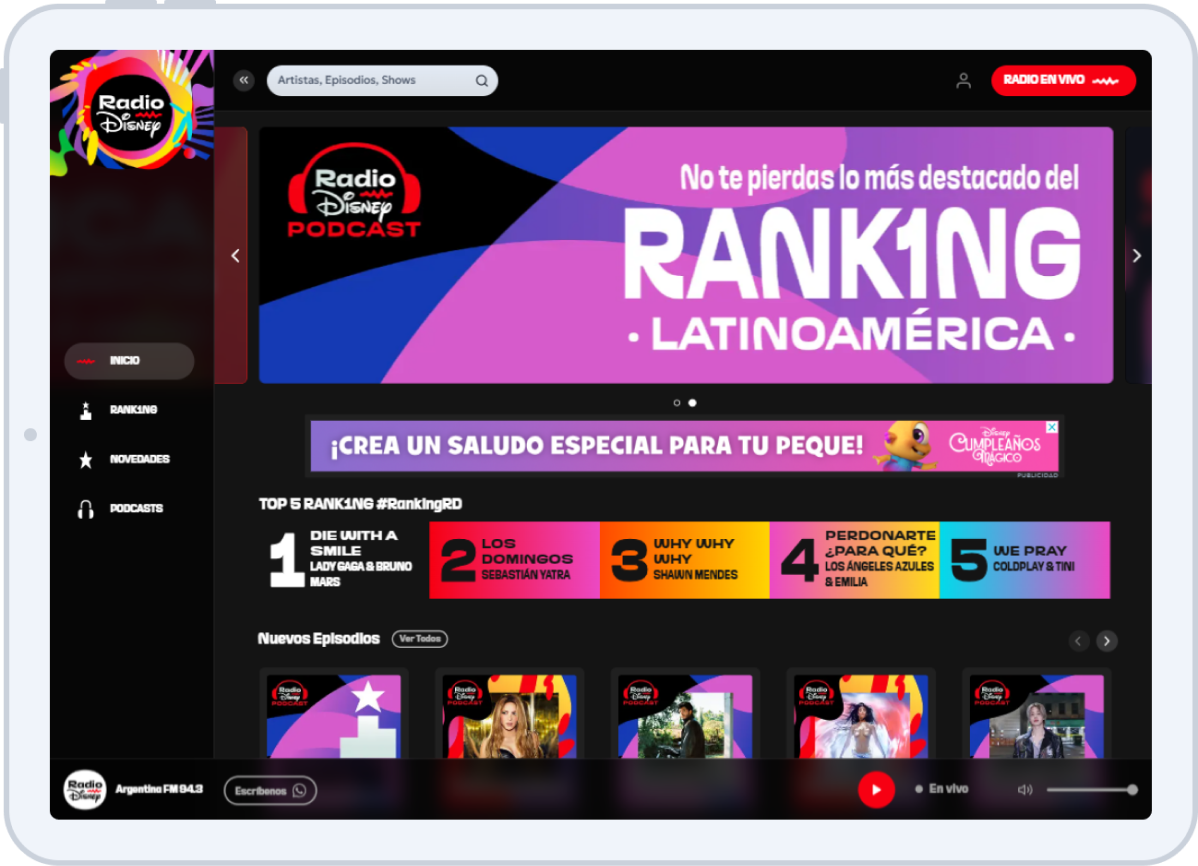 Radio Disney website