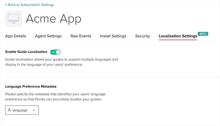 Pendo Localization: Guide users in their native language | Pendo.io ...