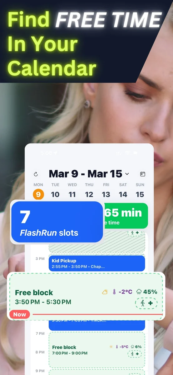 FlashRun — Turn Meeting Gaps Into Movement