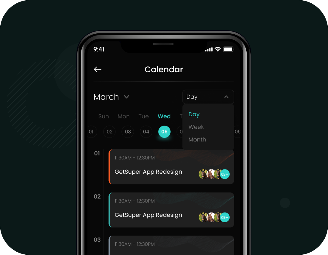 Breeder's Book Calendar Interface
