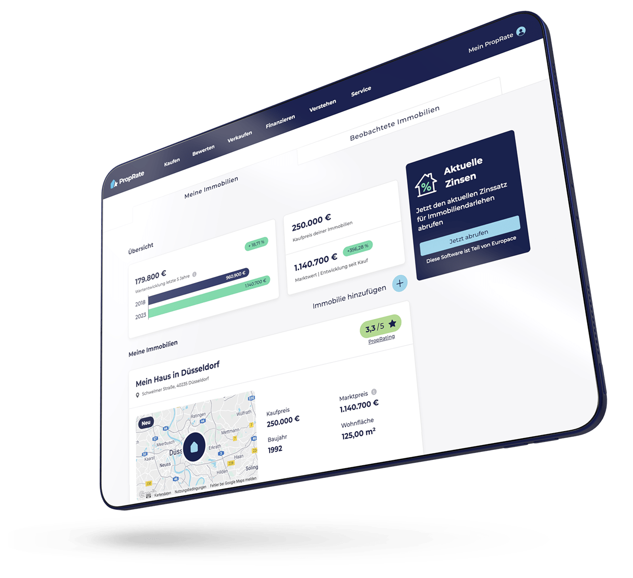 PropRate – Unser Dashboard Für Käufer — PropRate