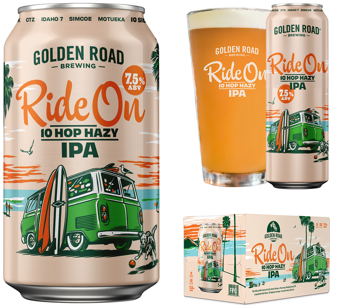 Ride On 10 Hop Hazy IPA Golden Road Golden Road
