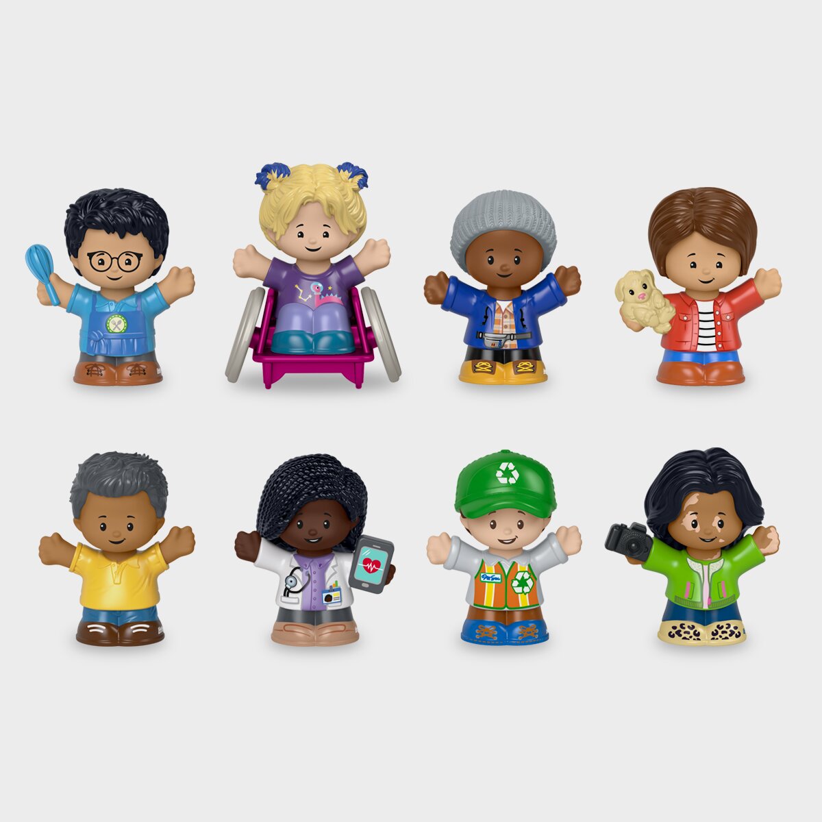 Fisher-Price Little People Set Da Gioco Scuola Per Tutti – 2 Personaggi E Accessori – Gioco Inclusivo 1+ Anni