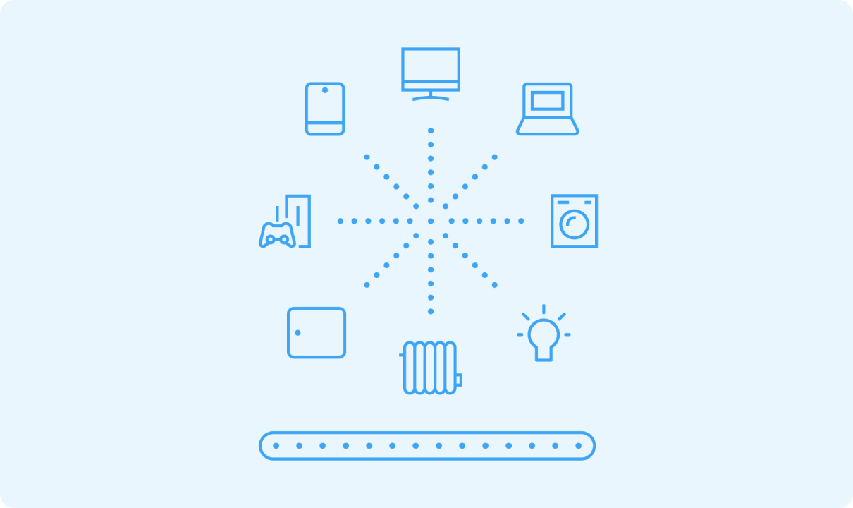 Illustration representing Glasfaser internet technology