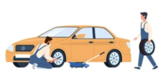 Automobile Servicing illustration