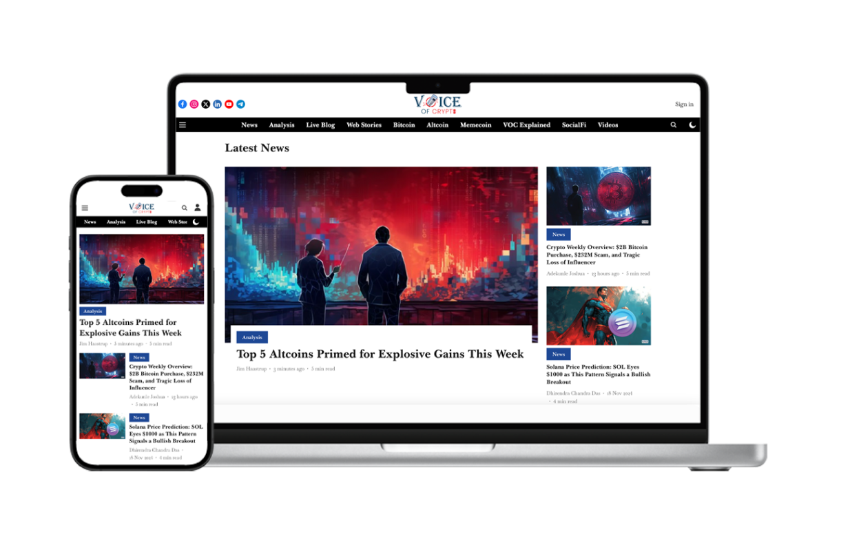 Cryptocurrency news and updates illustration