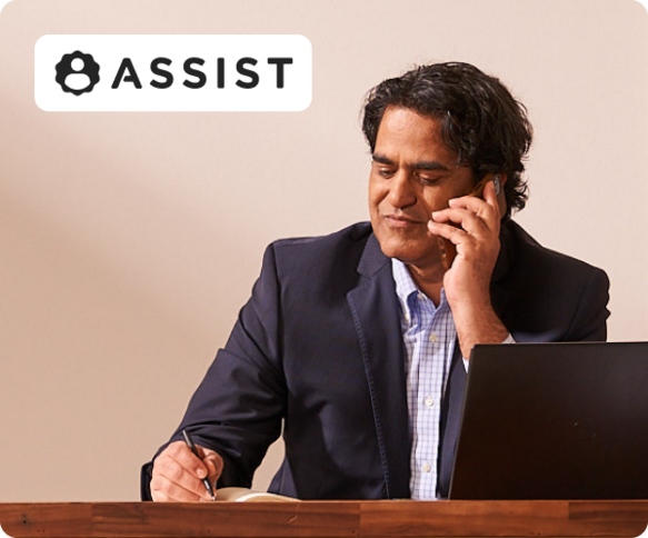 A lawyer talking on the phone