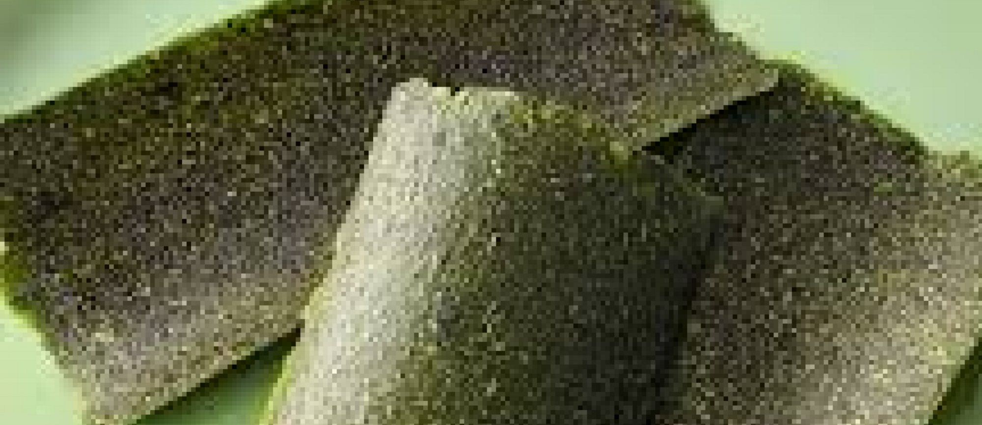 Green tea leaves