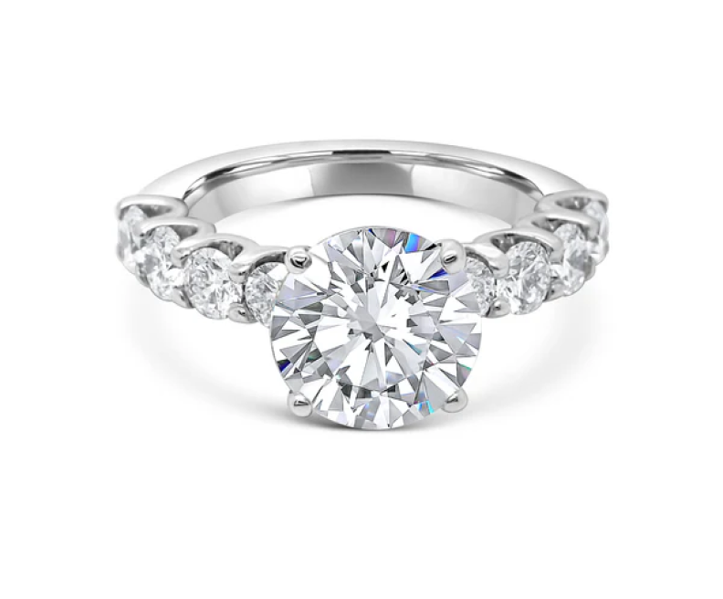 Oval cut lab-grown solitaire diamond ring showcased elegantly