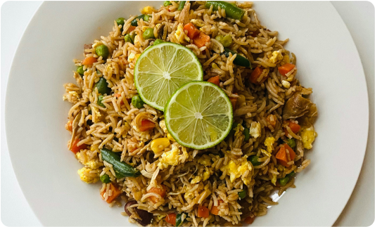 Fried Rice with Plantain