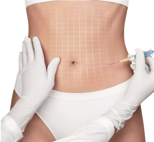 Illustration of body fat decrease
