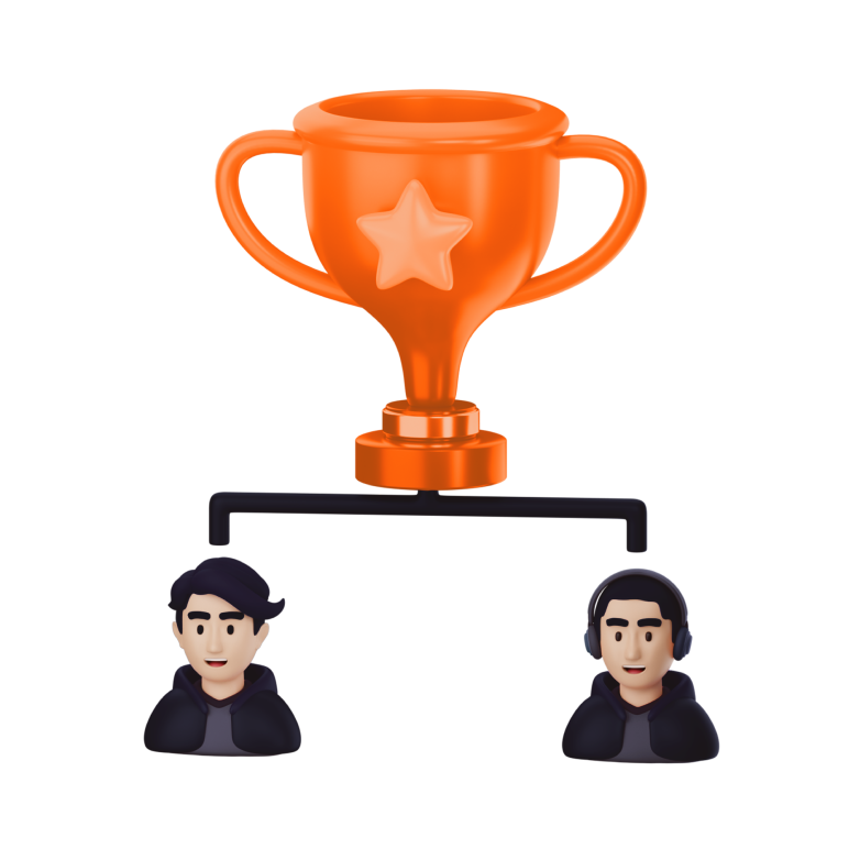 Trophy with people