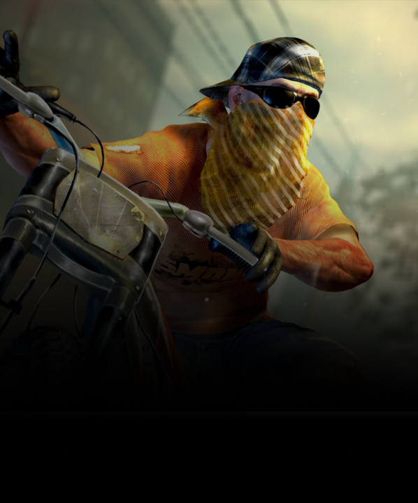 guy on motorbike from the game Urban Trial Freestyle