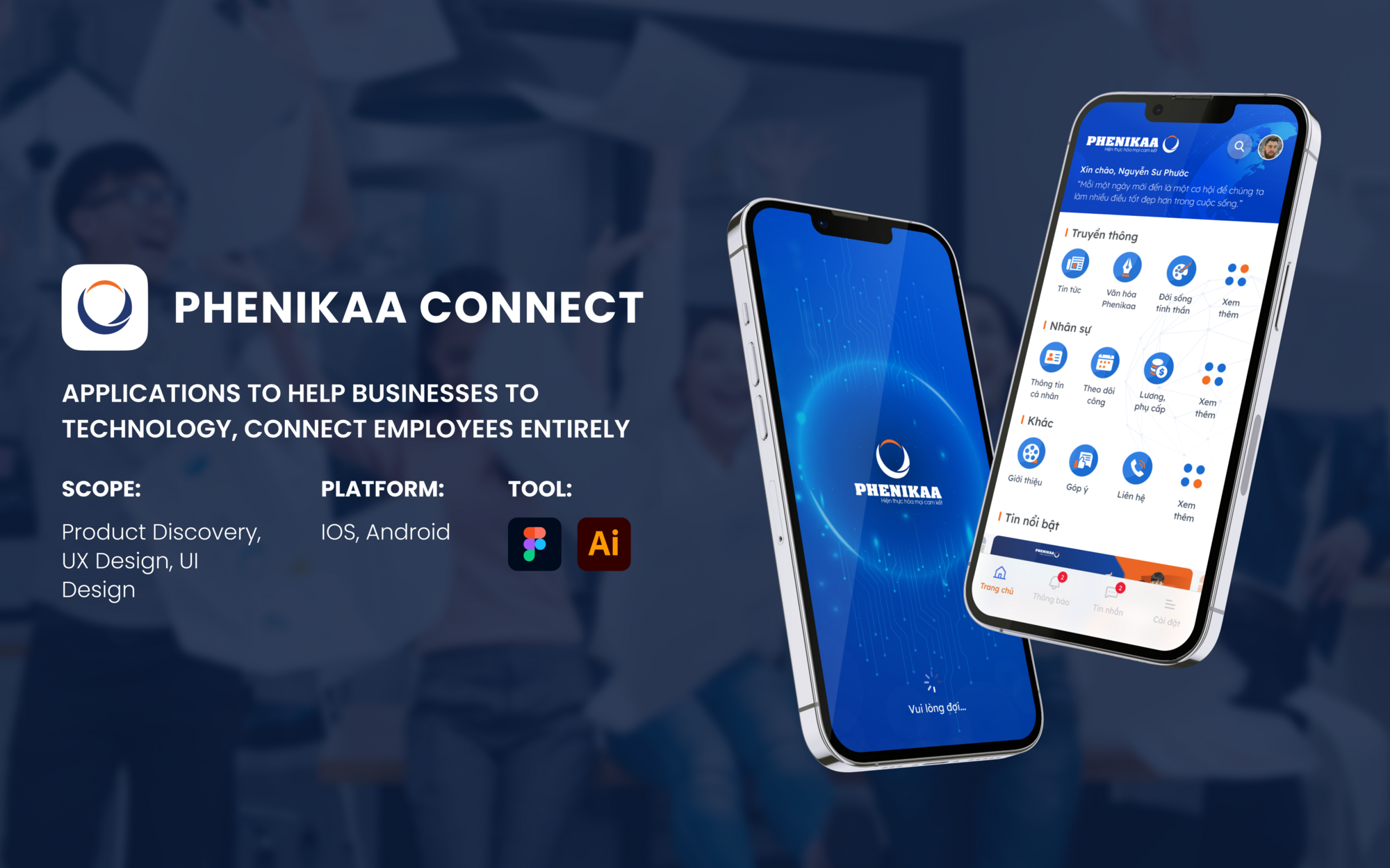 Phenikaa Connect application interface