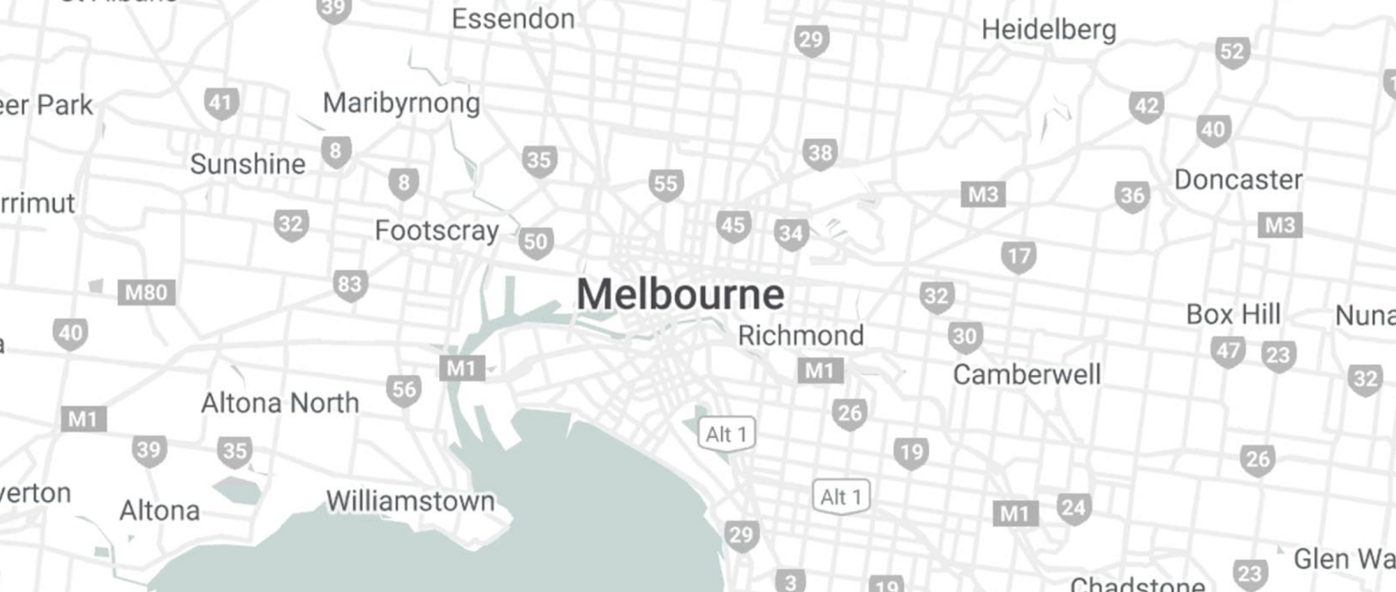 Map showing office locations