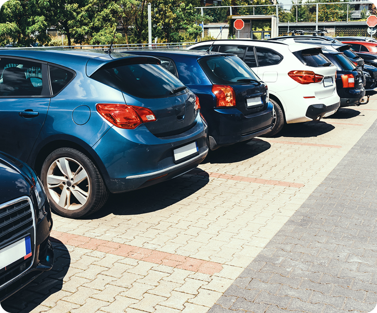 Parking area with innovative technology