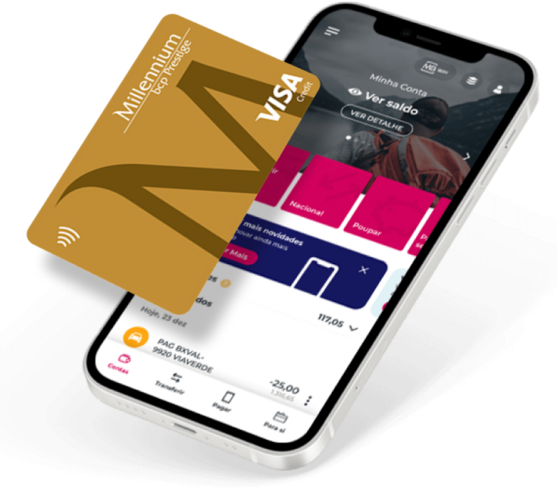 Application Millenium avec carte de crédit