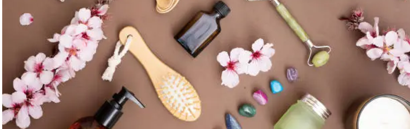 Skincare routine items