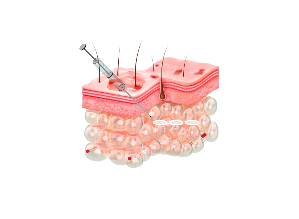 Classic injection technique illustration