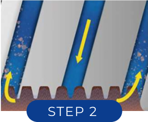Water propelled peeling illustration