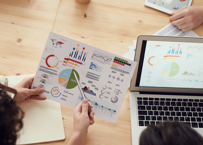 Interactive dashboard displaying data transformation process
