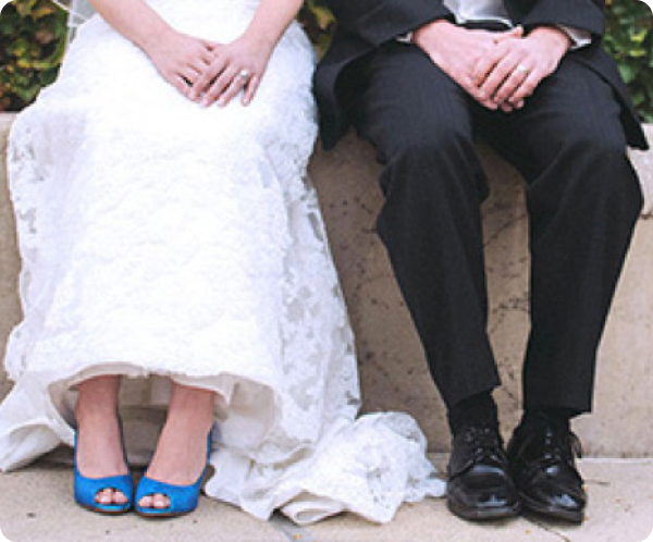 A wife and husband sitting