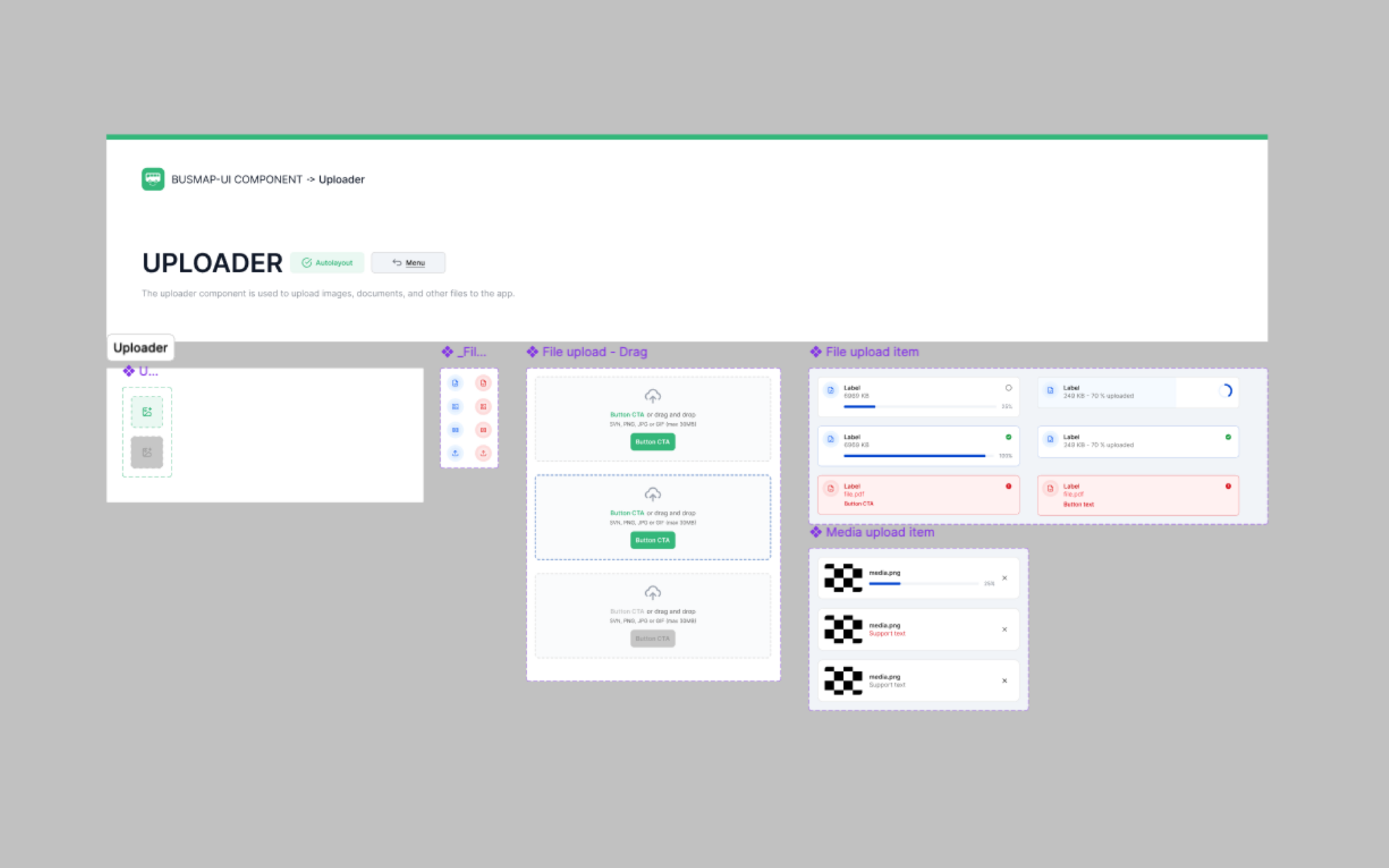 BusMap Design System Components 2