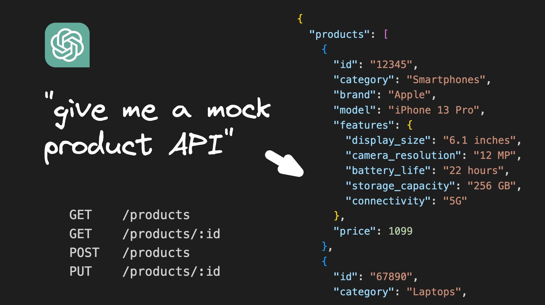 Rapid Mock API creation with ChatGPT and jsonserver