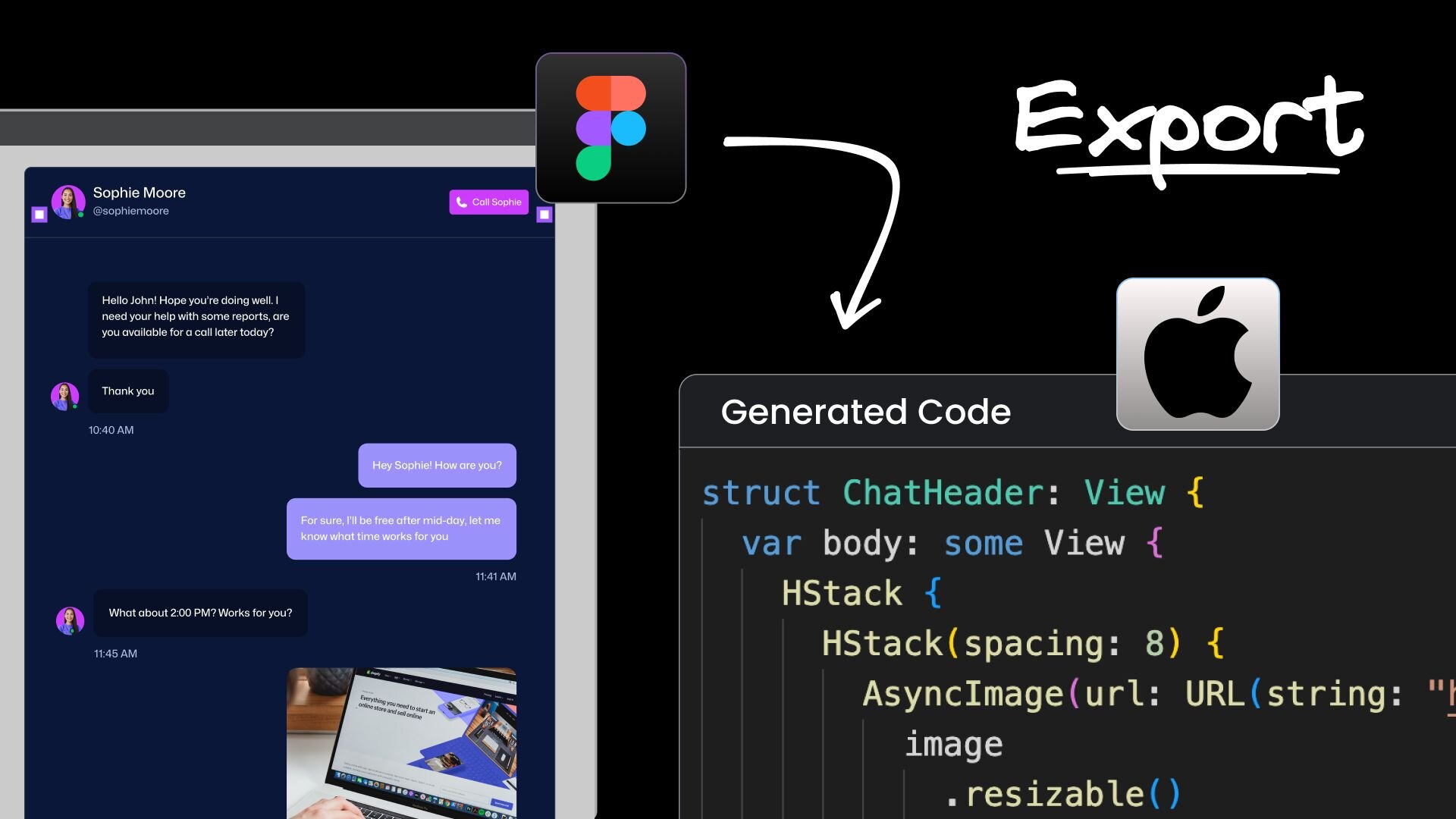 Figma designs to iOS apps in seconds