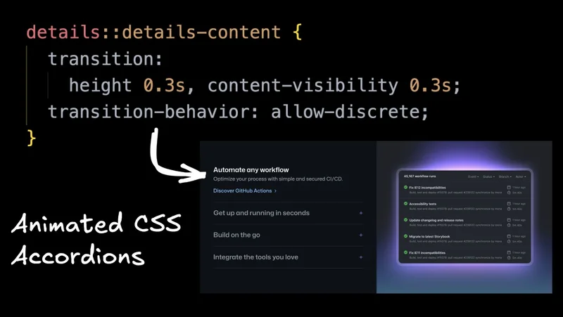 Creating Animated Accordions with the Details Element and Modern CSS