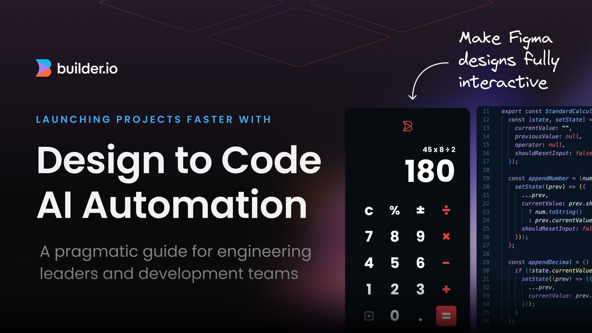 Design to Code Automation