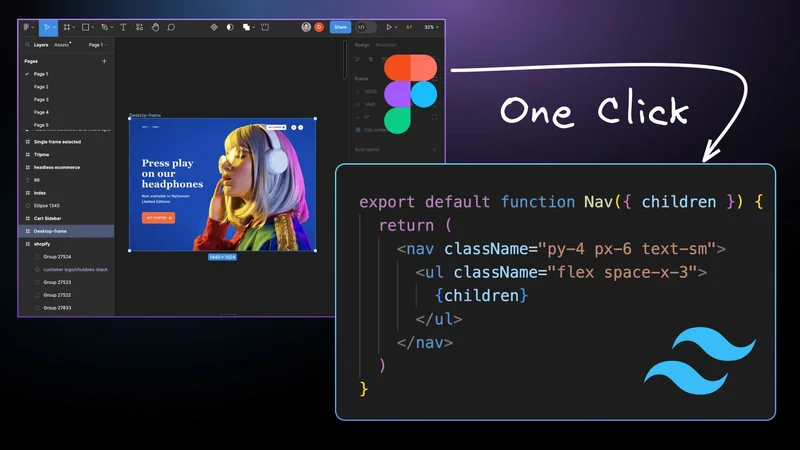 Export Figma to Tailwind CSS