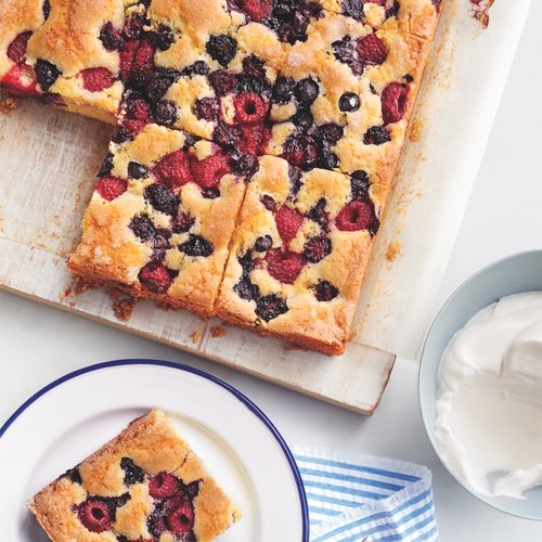 Cornmeal-Berry Sheet Cake recipe - Martha Stewart