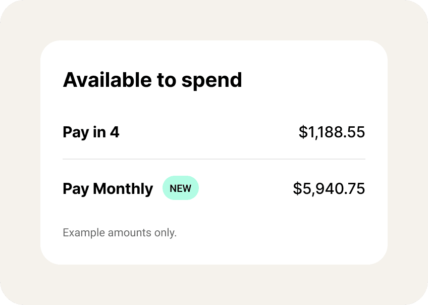 Pay Monthly on your terms | Afterpay