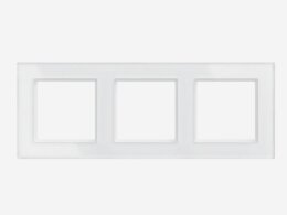 Homematic IP Glasrahmen – 3-fach, Edler Rahmen Aus Echtglas Für Smart Home Geräte Im 55er Format