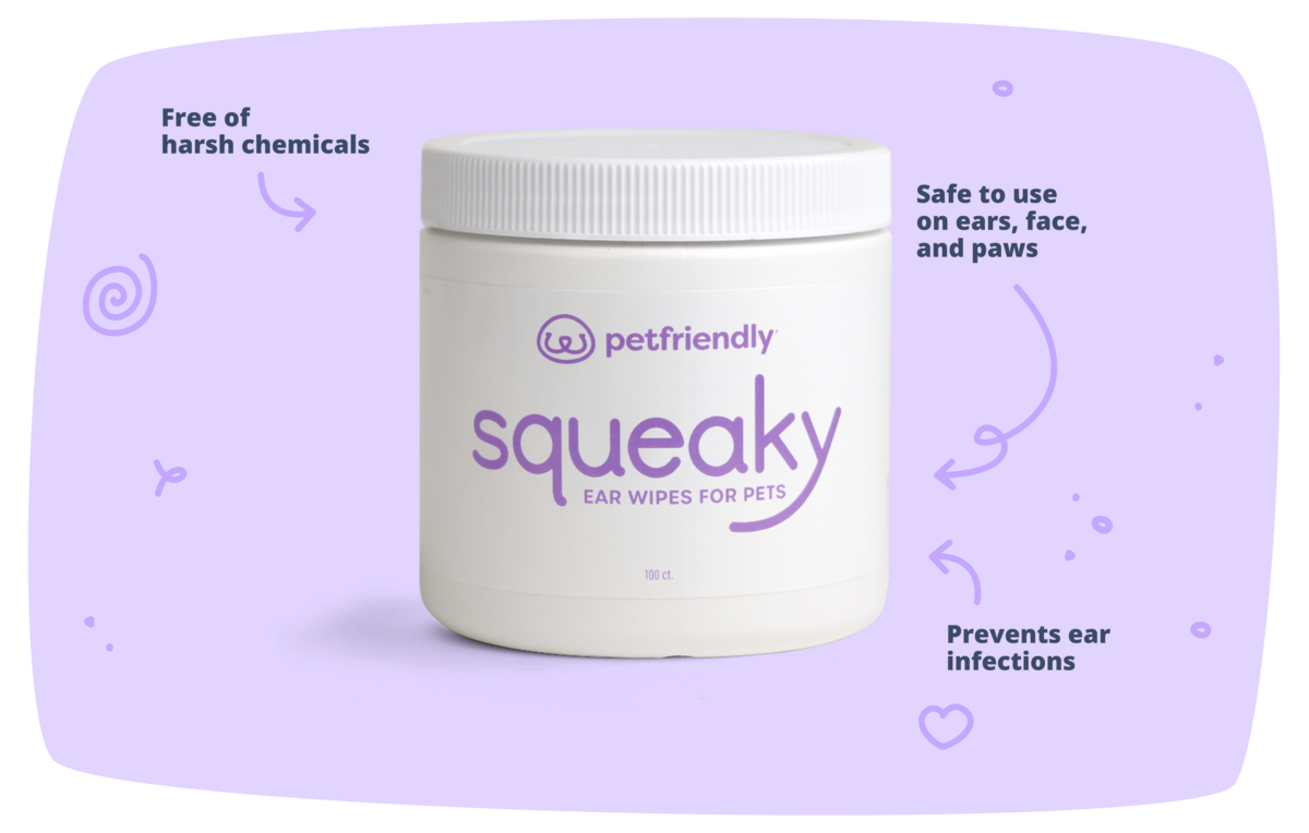 Squeaky Dog Ear Wipes | Gentle Pet Wipes for Dogs - PetFriendly Box
