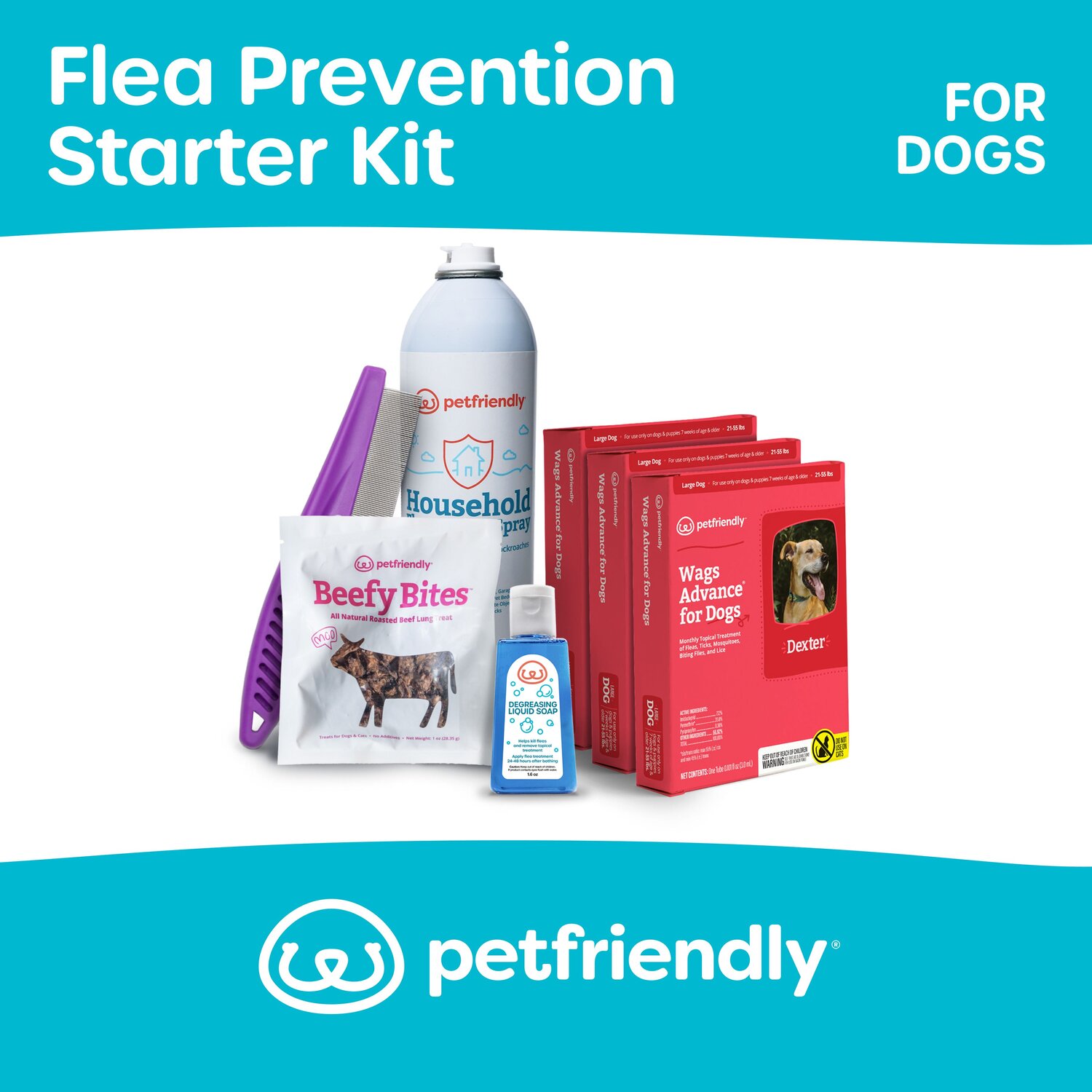Flea Prevention Starter Kit for Dogs - PetFriendly Box - Caf Flea Prevention Products