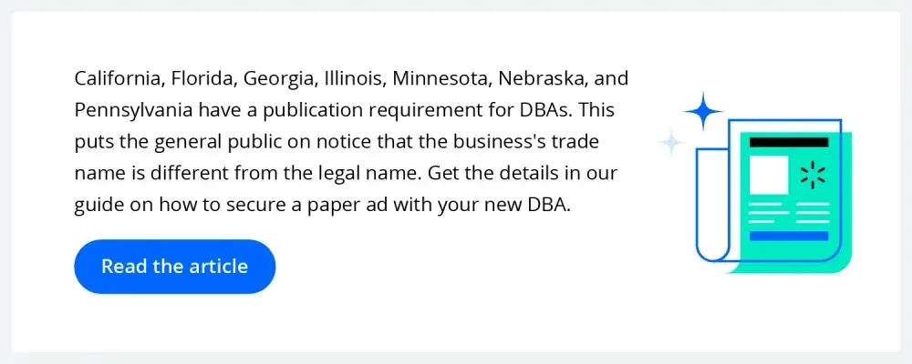 How to put a dba ad in the newspaper