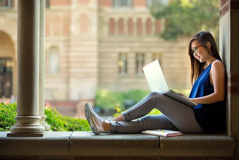 Woman and laptop