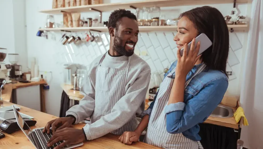 man and woman in the kitchen starting an LLC with LegalZoom