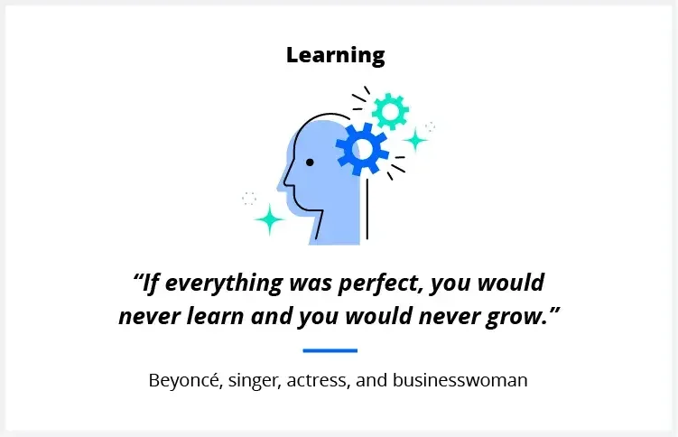 A quote on learning from superstar entertainer Beyoncé