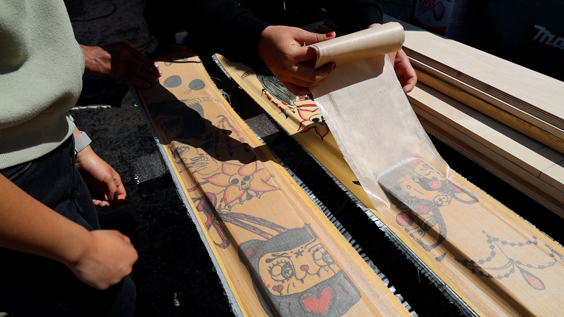 Young artists learn to make skis — then print their own art on them ...