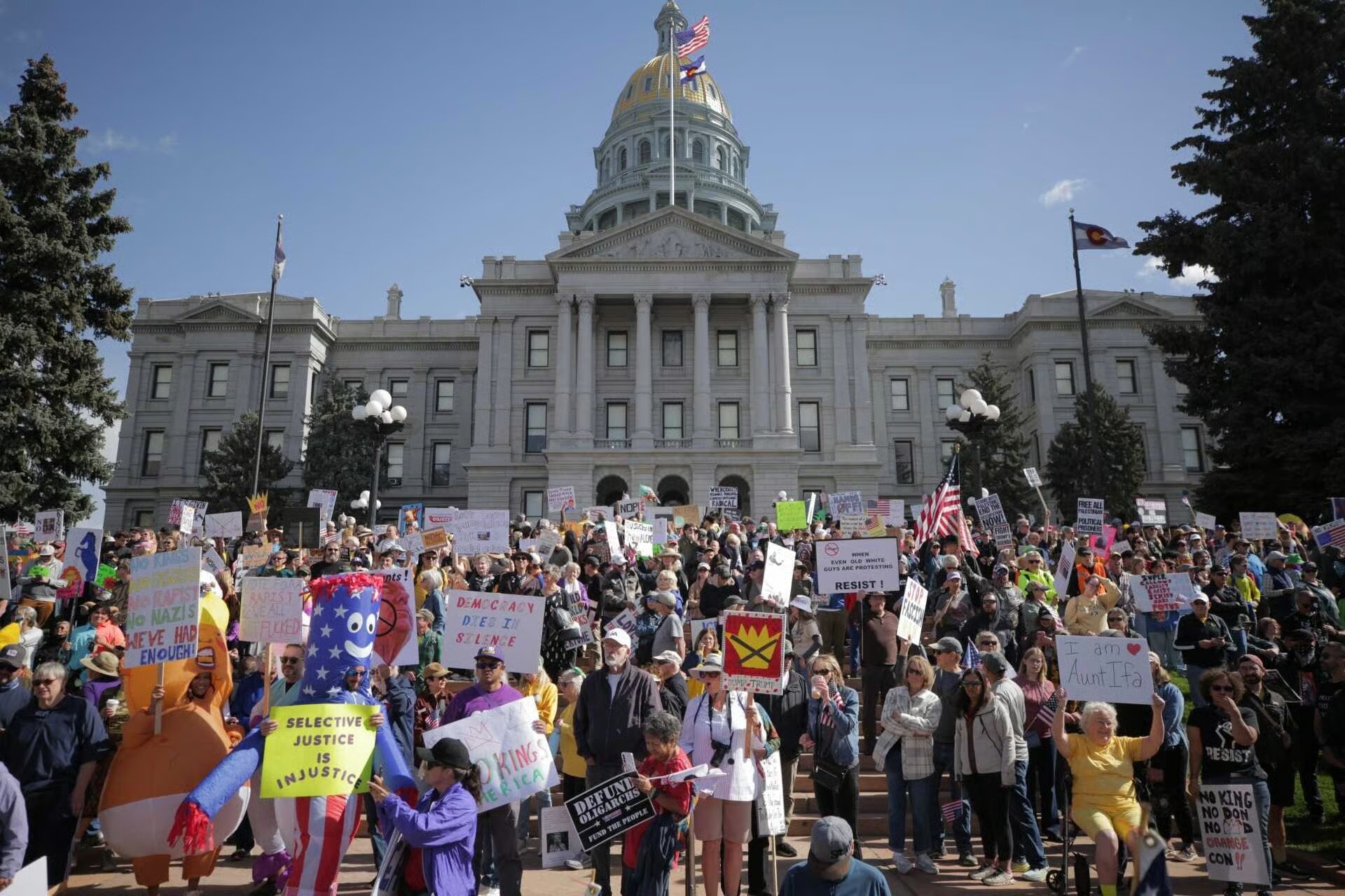 Crowds gather across Colorado for ‘No Kings’ protests | Rocky Mountain PBS