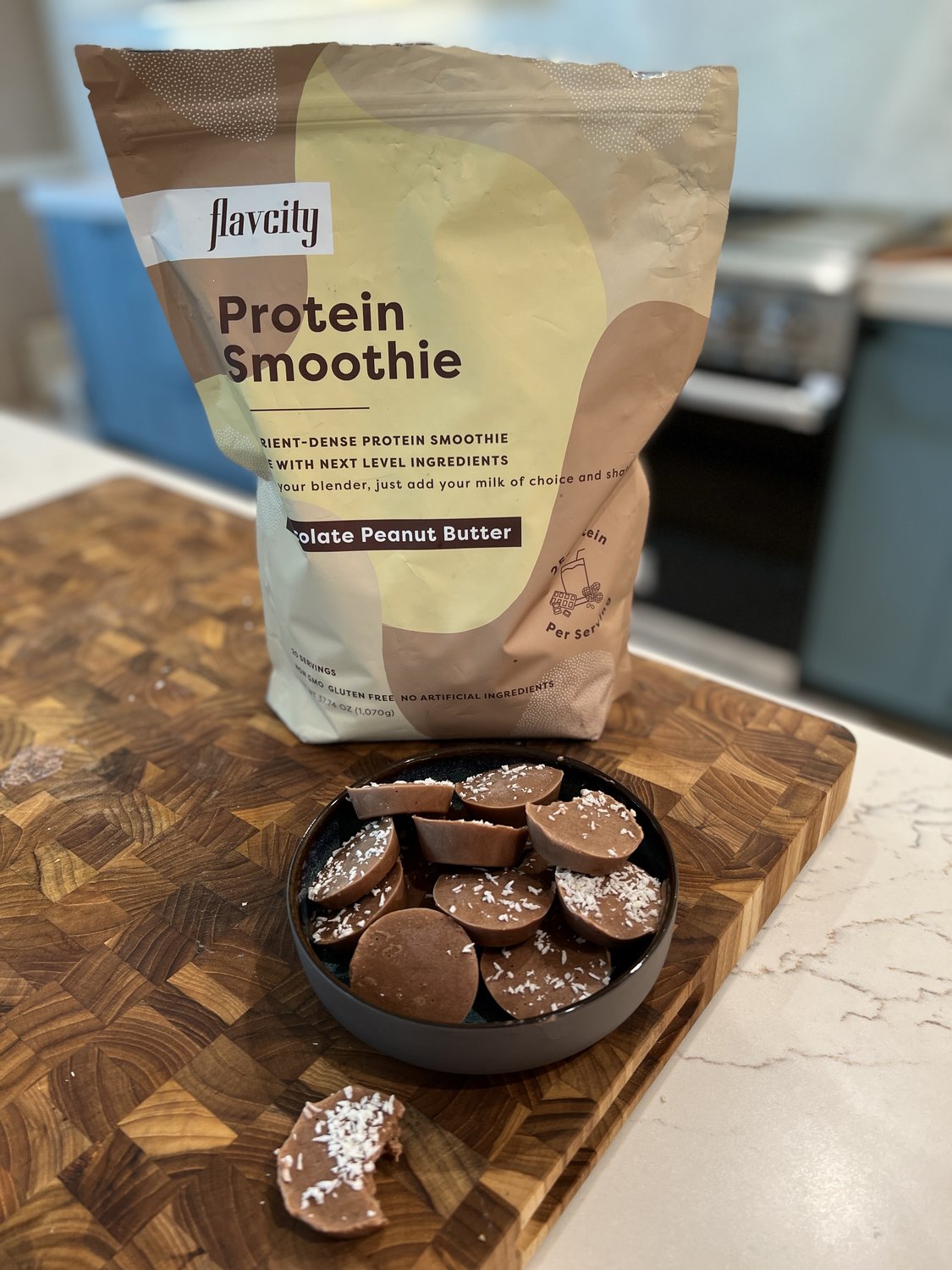 Chunky Monkey Frozen Protein Yogurt Bites